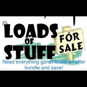 Clothes, shoes, baby stuff.